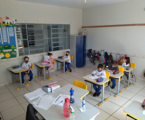 Crianças do CMEI de Vitorino retomaram as aulas nesta semana
