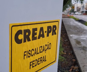 Obra de revitalização da Avenida Brasil Argentina passa por fiscalização do CREA-PR