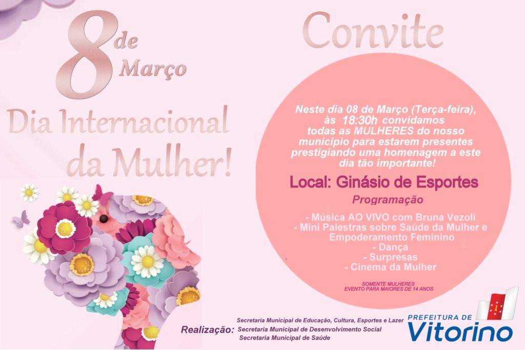 08 de Março, o Dia das Mulheres Vitorinenses