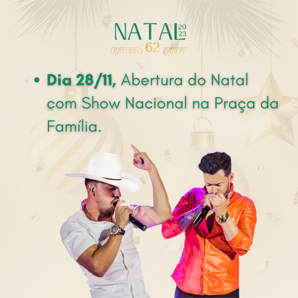 Município de Vitorino lança sua programação natalina de 2023