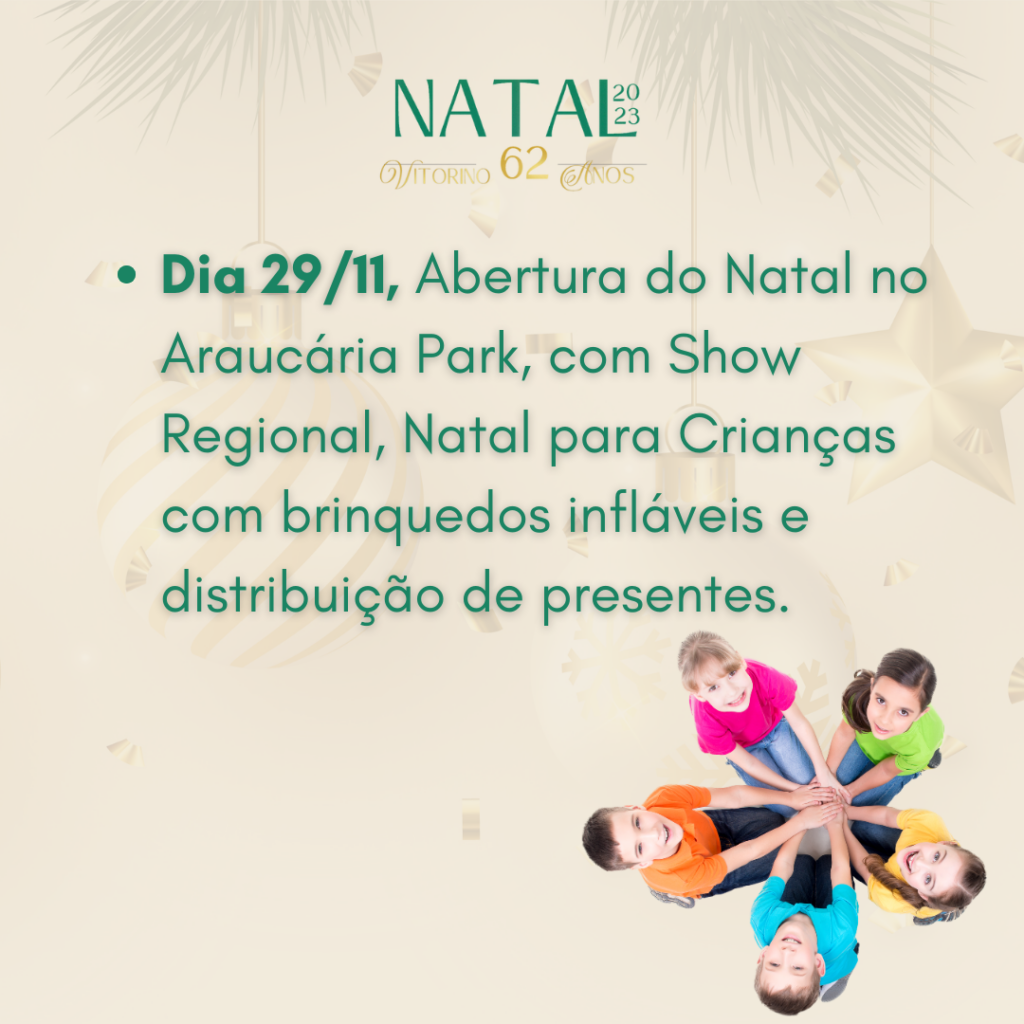 Município de Vitorino lança sua programação natalina de 2023