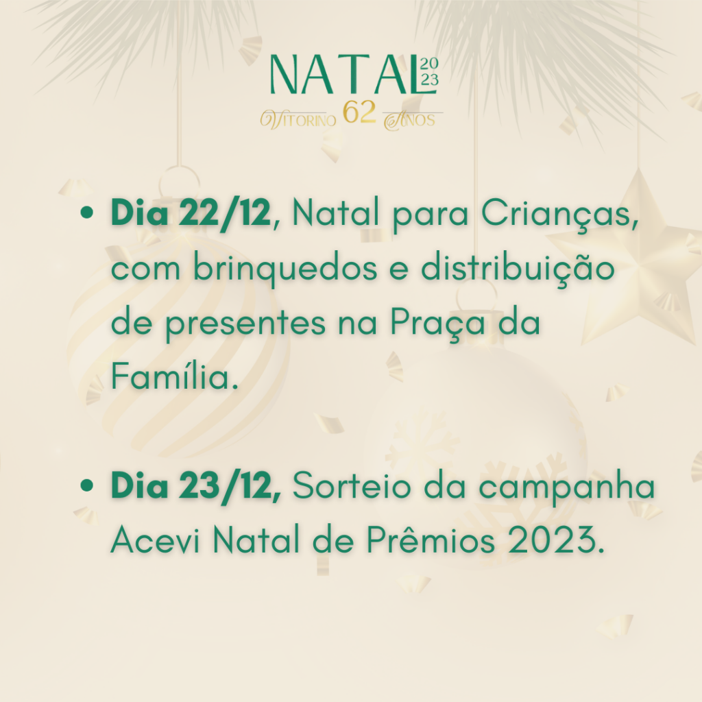Município de Vitorino lança sua programação natalina de 2023