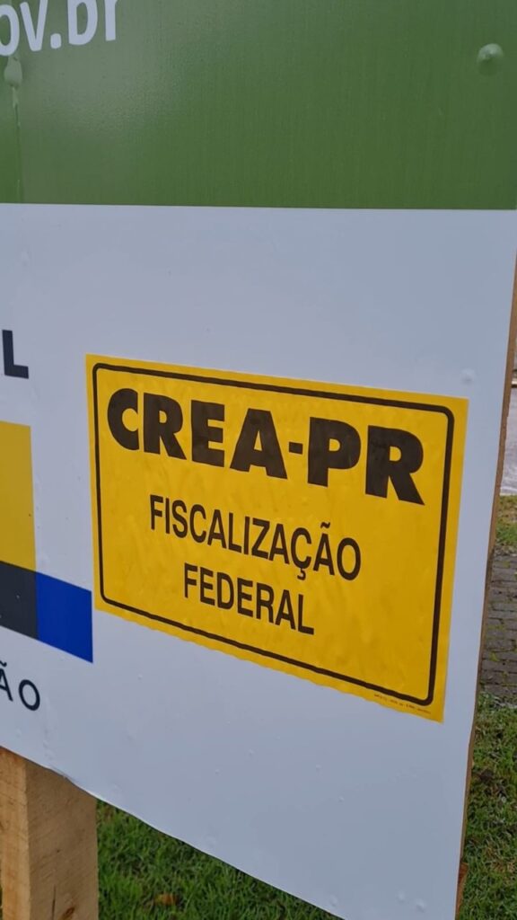 Obra de revitalização da Avenida Brasil Argentina passa por fiscalização do CREA-PR