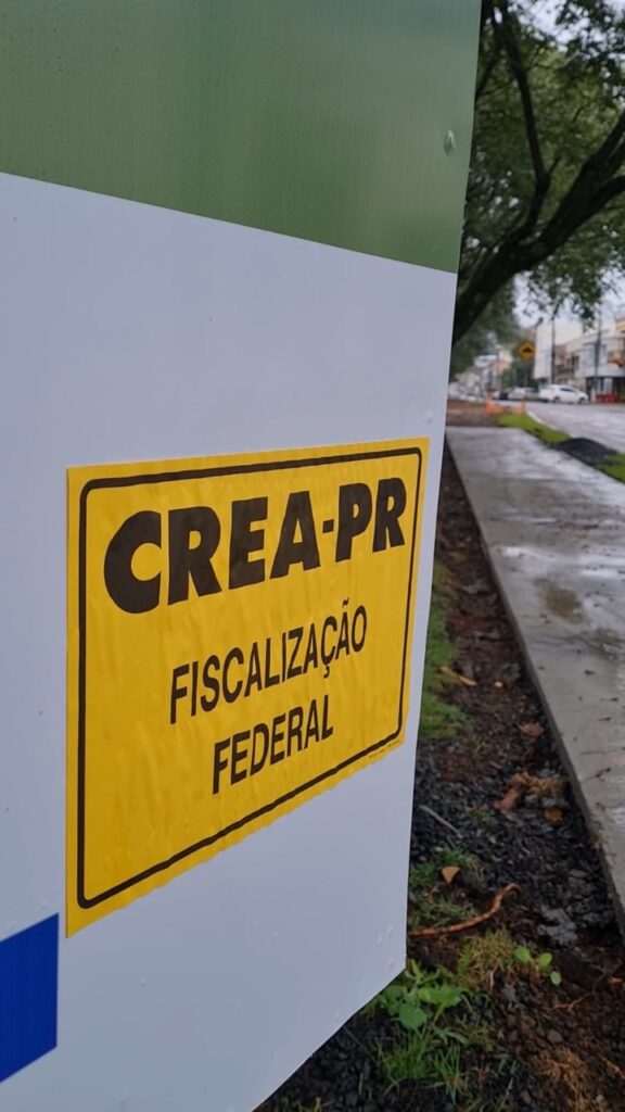 Obra de revitalização da Avenida Brasil Argentina passa por fiscalização do CREA-PR