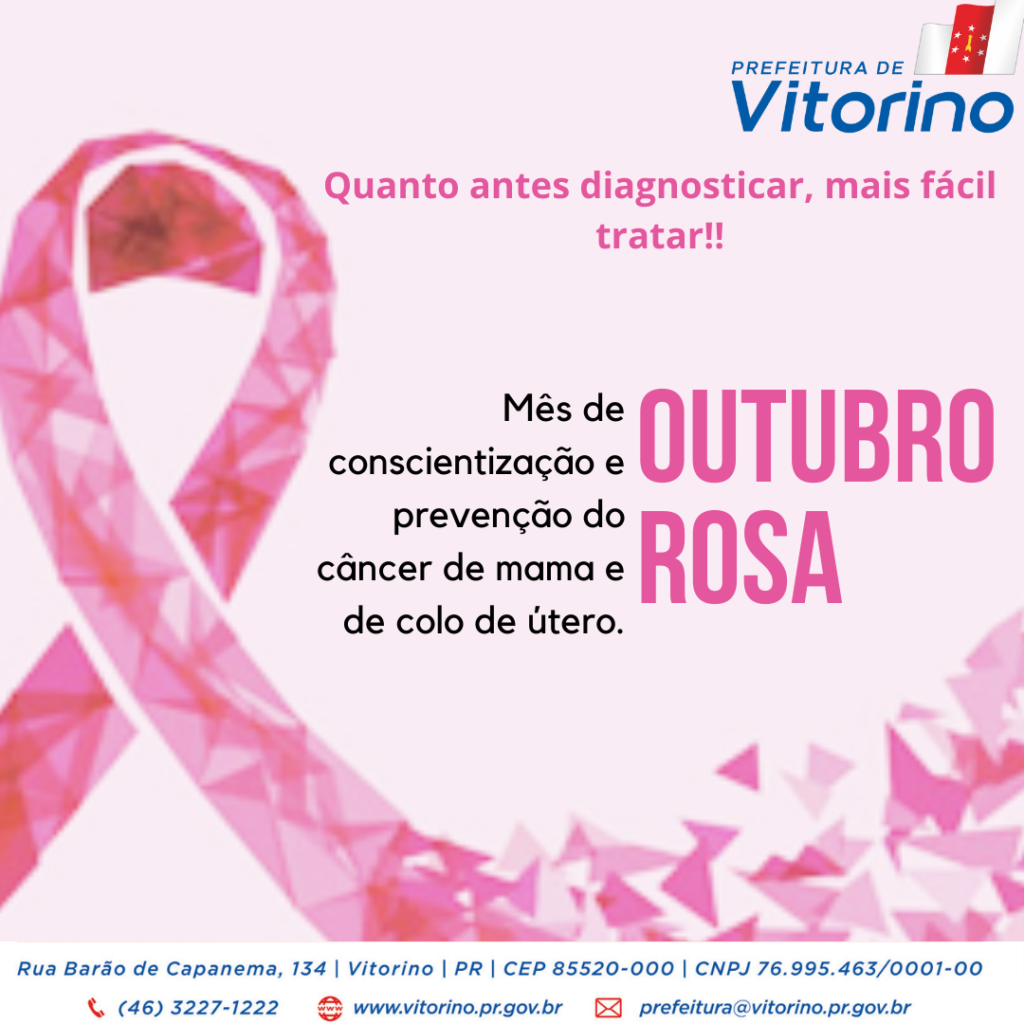 Prefeitura de Vitorino realiza Campanha Outubro Rosa Prefeitura de Vitorino realiza Campanha Outubro Rosa