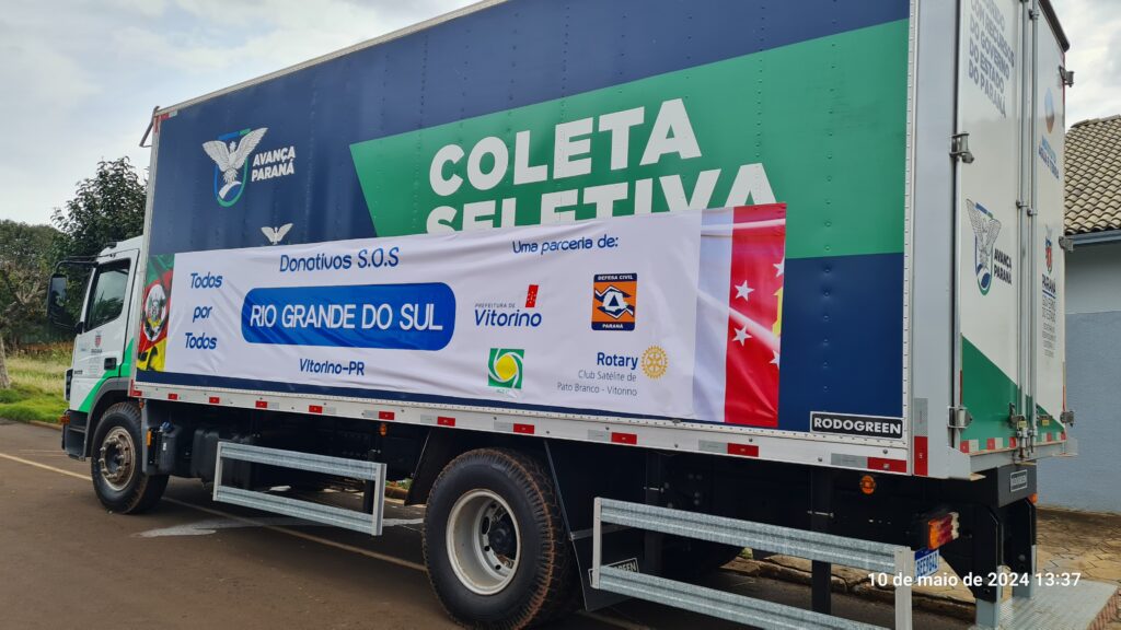 Vitorino envia caminhão com 10 toneladas de donativos para o Rio Grande do Sul