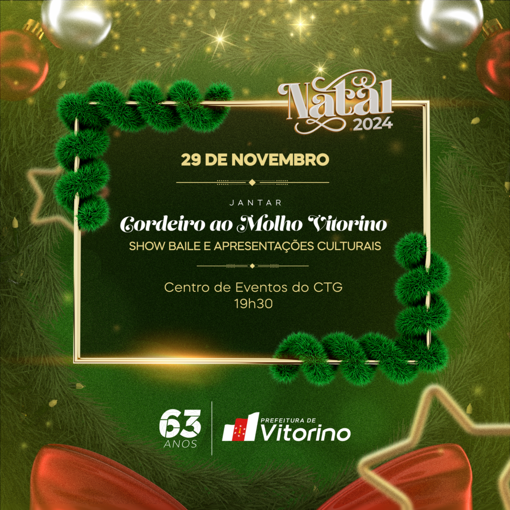 Vitorino lança sua programação de Natal de 2024