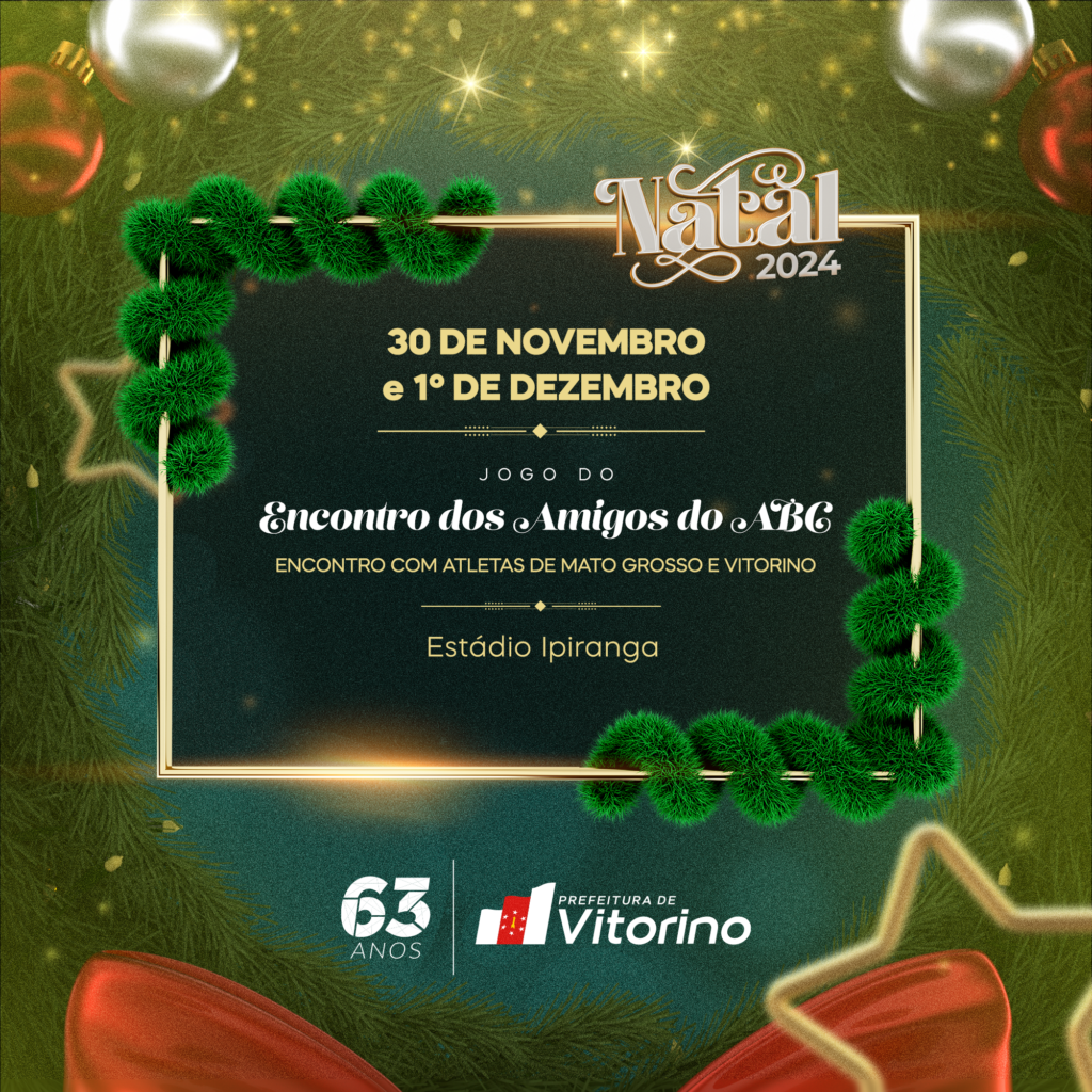 Vitorino lança sua programação de Natal de 2024